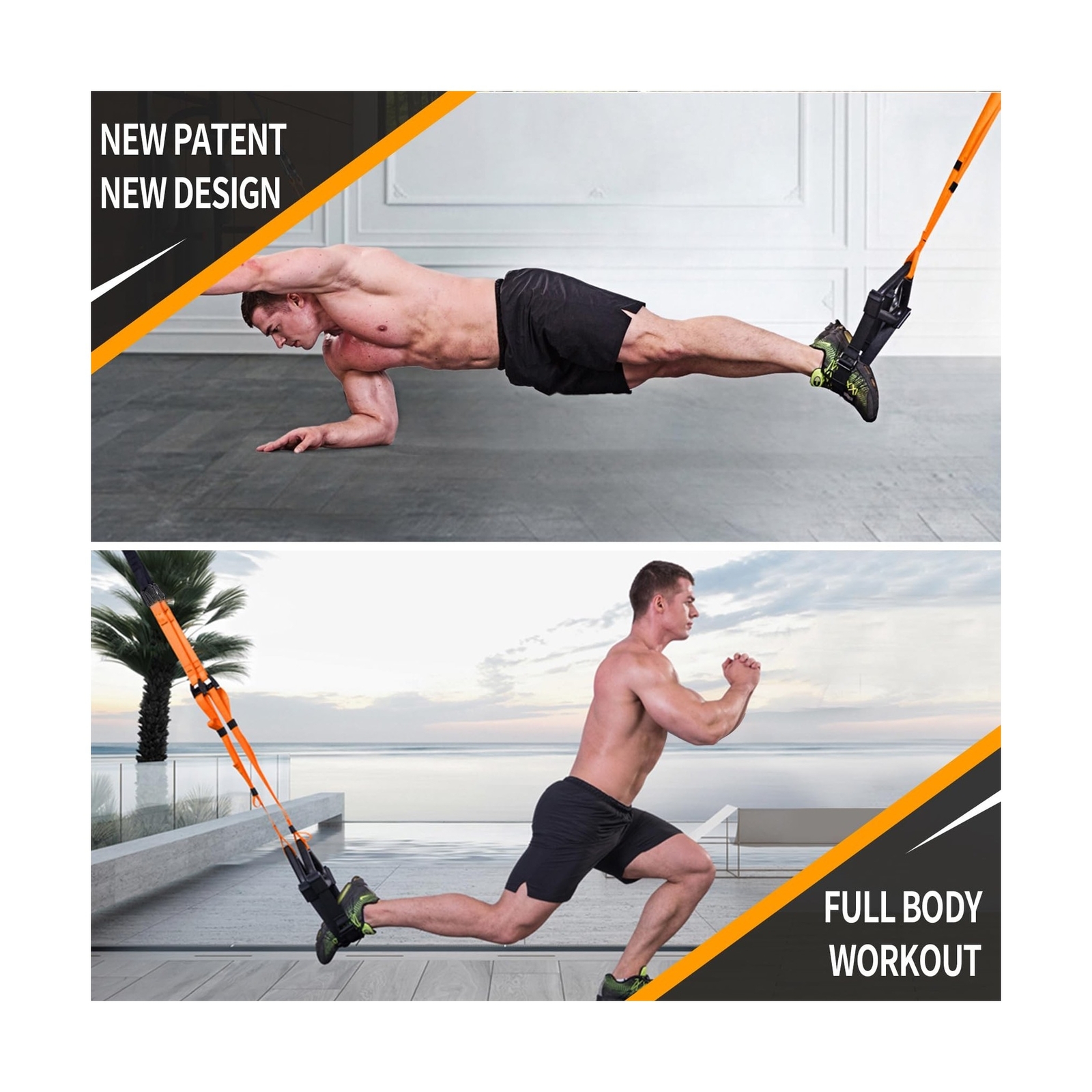 Moulyan Bodyweight Resistance Training Straps,Suspension Training Straps Comp...