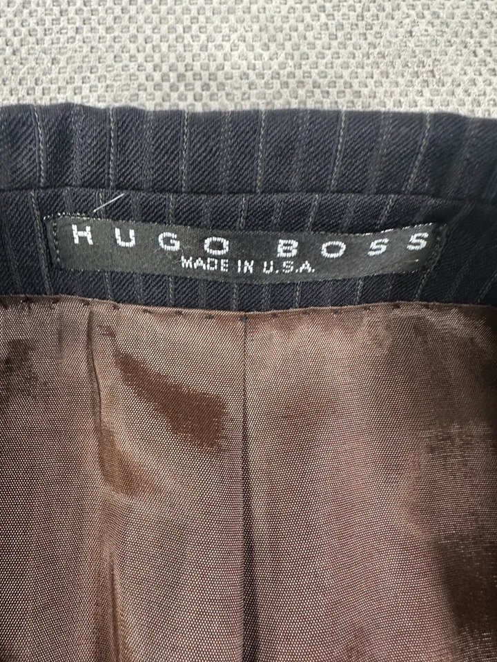 Traje Pantalón Chaqueta Boss by HUGO BOSS Einstein Sigma Rayas 100% Lana Talla 48L Foto 3 de 4