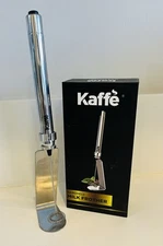 Kaffe Handheld Milk Frother Whisk with Stand. Stainless Steel Battery Operate...