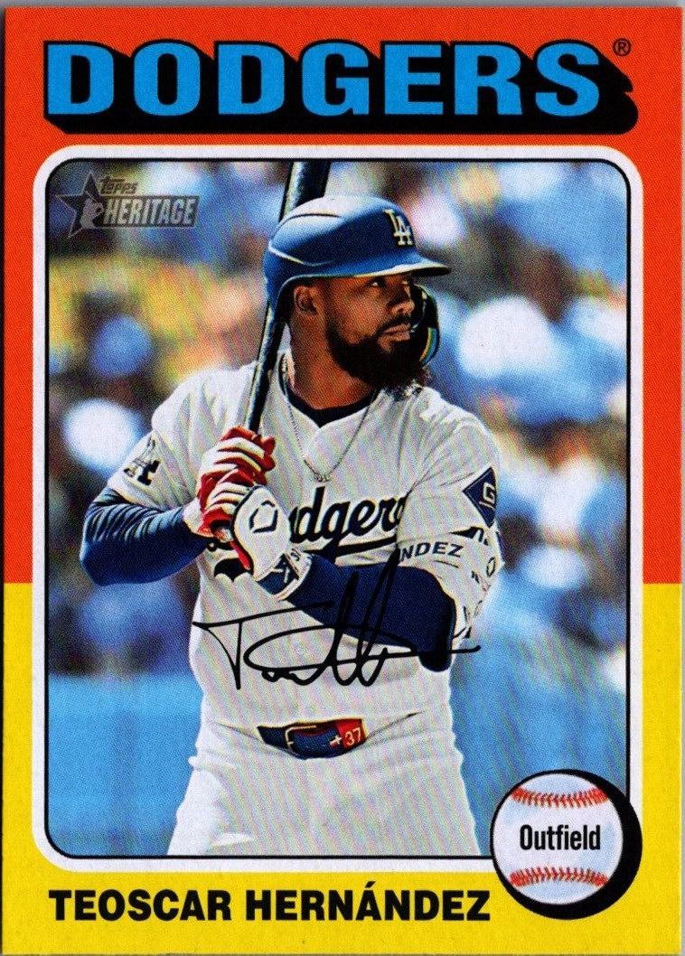 2024 Topps Heritage #535 Teoscar Hernandez Los Angeles Dodgers