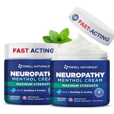 Crema para aliviar el dolor nervioso neuropatía OWELL NATURALS para pies, piernas, fuerza máxima