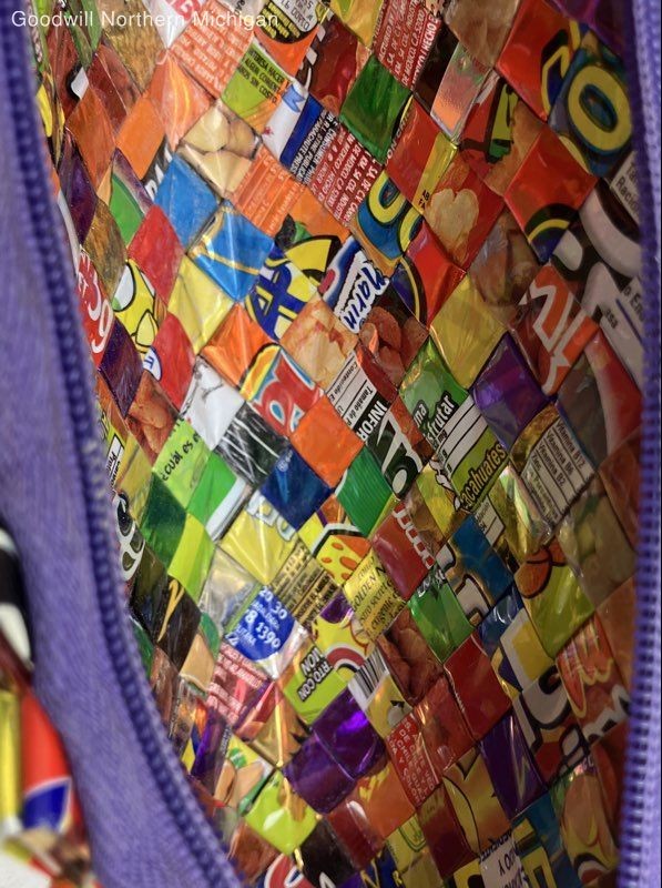 Unbranded Handmade Multicolor Candy Wrapper Clutch - image 3