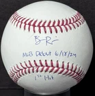 Ben Rice Signed Official Baseball Yankees MLB Debut 1st Hit Auto /22 Steiner COA