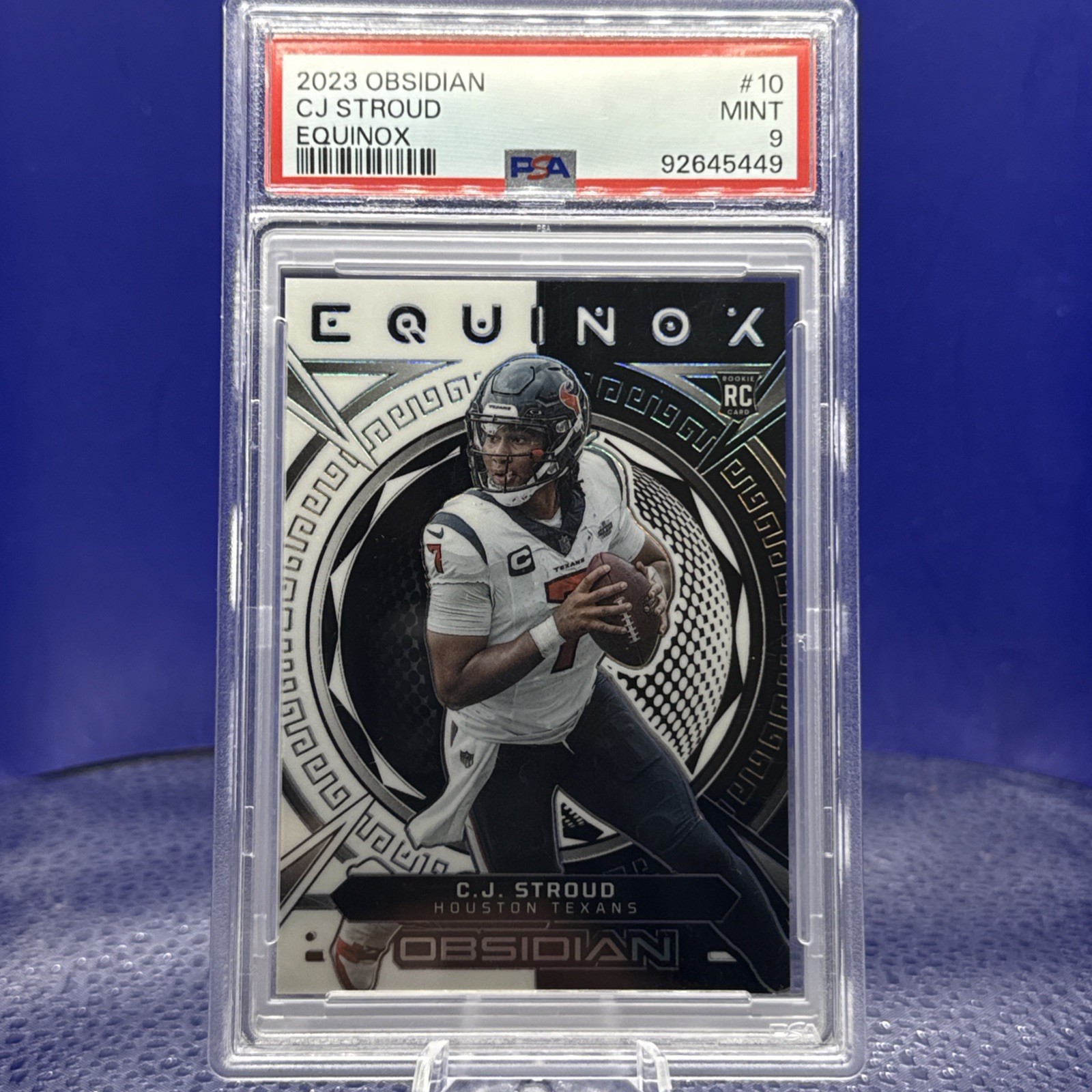 2023 PANINI OBSIDIAN EQUINOX #10 CJ STROUD ROOKIE RC 002/135 PSA 9