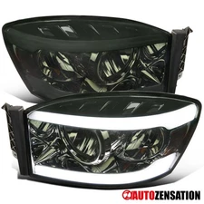 Fit 2006-2009 Dodge Ram 1500 2500 3500 LED Bar Headlights Head Lamps Left+Right