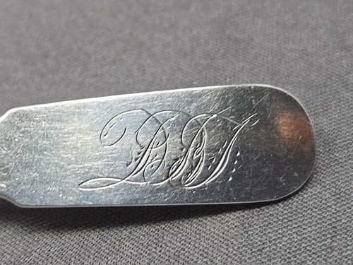 Coin Silver Salt Spoon H. Godwin circa 1810-51 Hartford CT - Picture 5 of 10