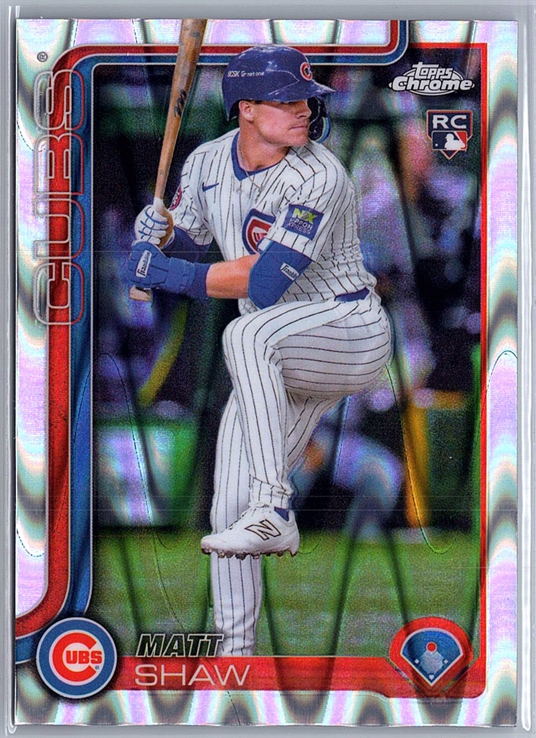 2025 Topps Chrome Matt Shaw #219 RayWave Refractors Chicago Cubs