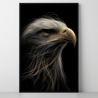 Majestätischer Weißkopfseeadler Portrait Kunstdruck Wandbild Poster Druck Bild