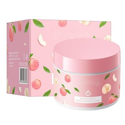Bioaqua Peach Extract Fruit Acid Cream Cleaning Face Body Scrub Skin Care 140g