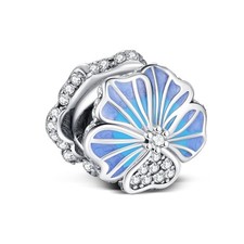 925 Silver Flower Charms for Bracelets Necklace DIY Cherry Blossom Lily Lot - 02