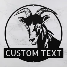 Custom Goat Metal Sign Personalized Decor Gift for Goat Lovers and Farms