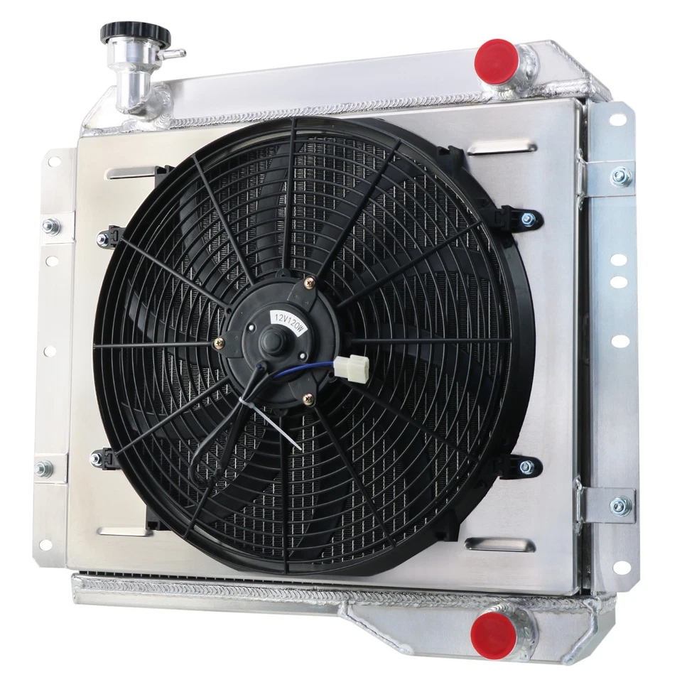 4 Row Radiator Shroud 16"Fan For 1975-2020 1976 1979 Toyota Land Cruiser 4.0L MT - Image 4 of 4