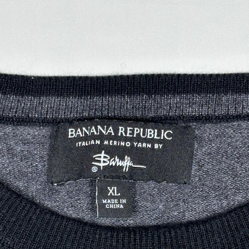 Suéter Baruffa Banana Republic 100% Lana Merino Italiano Hilo Birdsey Para Hombres XL - Imagen 3 de 6