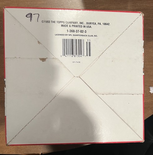 1993 Topps Series 2 Football Jumbo Box 120 GOLD CARDS PER BOX Sealed Packs . - Picture 6 of 6