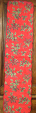 St. Nicholas Square Holly  Berries Quilted Table Runner 100 Cotton Reversible