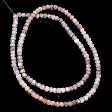 Coated Moonstone Gemstone Rondelle Shape Faceted Beads 5X5X4mm Strand 16" E-1551
