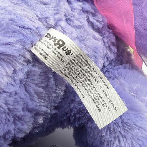 18 Zoll Toys R Us Einhorn Plüschtier Stofftier lila Regenbogen Sternschnuppe Glitzer Pferd - Bild 5 von 8