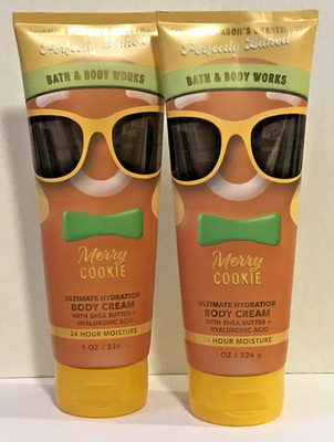 MERRY COOKIE ULTIMATE HYDRATION BODY CREAM 8 OZ LOT X 2 BATH BODY WORKS  NEW