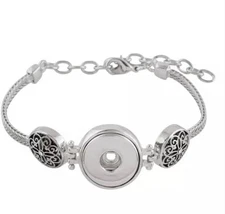 Snap Jewelry Bracelet Flower Toggle Fits 18-20mm Ginger Style Charms Accessory