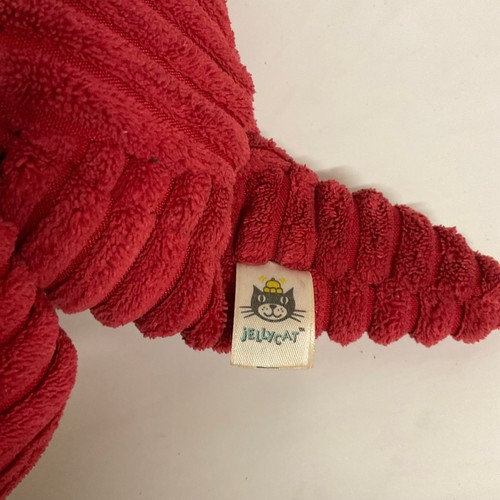 Jellycat Red Roy Corduroy Alligator Crocodile Dino Toy Rare - Picture 9 of 10