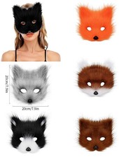 Furry Animal Fox Mask Cosplay Costumes Halloween Masquerade Party Cute Sexy