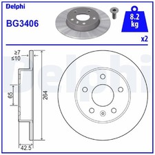 2x Bremsscheibe hinten für Opel Astra F T92 G F70 T98 F35 H A04 L70 | 26228576