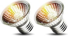 2-Pack 50W UVA Bulbs, Light Turtle Heat Lamp for Reptiles and Amphibian Tanks, T