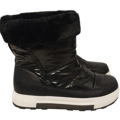 Cougar Wizard Neu mit Etikett 8 schwarze wasserdichte Winterstiefel Kunstfellkragen Plateauschuh - Bild 2 von 7