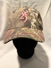 Browning Camo Hat Osfm Pink Buckmark Logo Realtree Hunting Cap Adjustable Pink