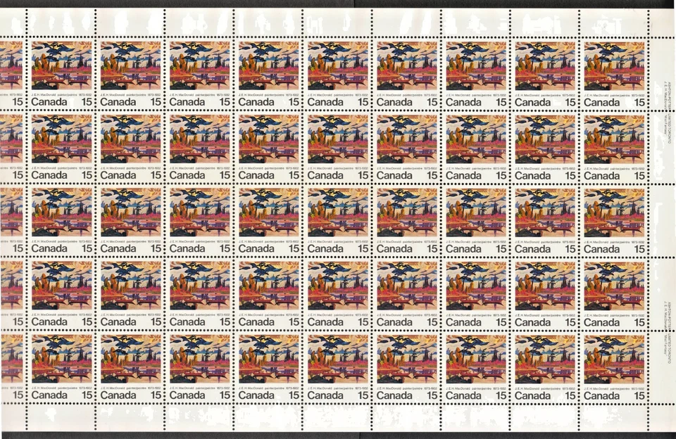 Canada #617 Full Pane of 50 "Mist Fantasy, Northland" 15¢ Stamps, OG, XF/S, MNH! - Image 4 of 4