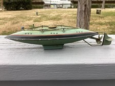 FLEISCHMANN SUBMARINE TIN CLOCKWORK GERMANY 1930s