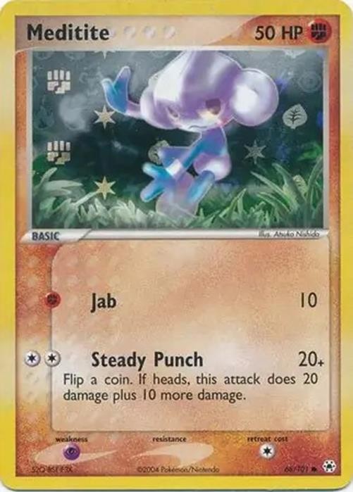 Meditite - 66/101 - Pokemon Hidden Legends Reverse Holo Rare NM