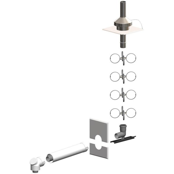 Atec Schornstein Schacht-Set DN60/100-DN60 Edelstahl 0571-image