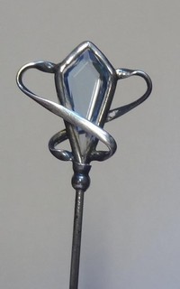 SILVER HAT PIN CHARLES HORNER CHESTER 1906