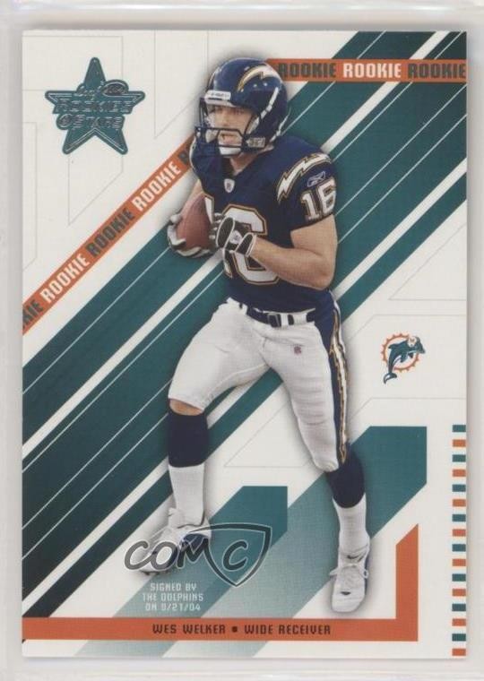 2004 Leaf Rookies & Stars Rookie Wes Welker #185 RC