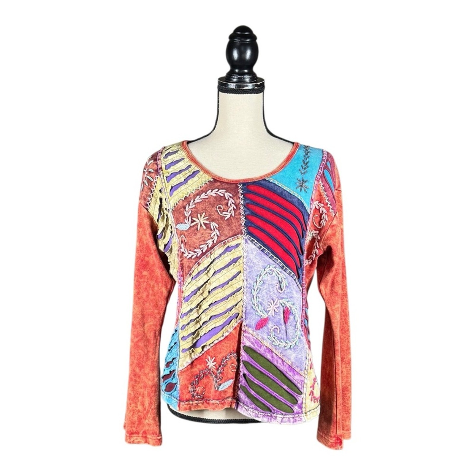 Rising International Boho Patchwork Colorful Hipp… - image 2