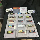 SNES Lot X15 Games Tested. Game Genie, Super Game Boy, Orig Contr, Modern Contr