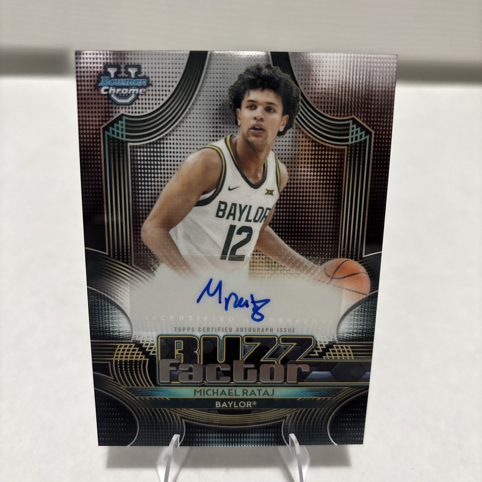 2025-26 Bowman Basketball Michael Rataj BZA-MA Buzz Factor Auto Baylor Bears