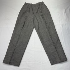 VTG Giorgio Saint Angelo Womens Pleated Herringbone 100 Wool Dress Pants Sz 12