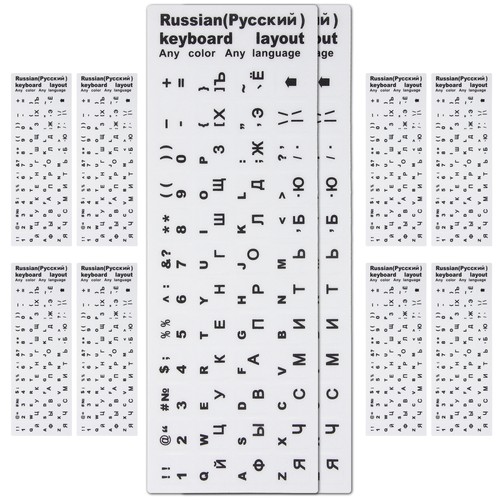 10 Pcs Russische Tastaturaufkleber Ersatzaufkleber Für Computertastaturen - Afbeelding 6 van 12