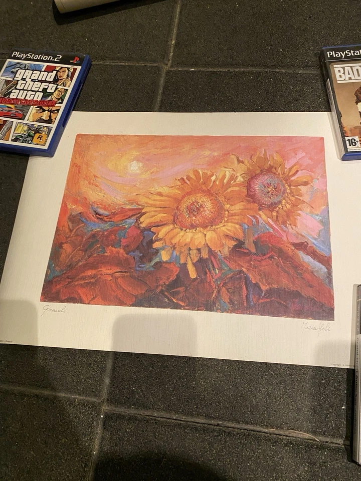 M. Abeli - girasoli Affiche - Photo 1/1