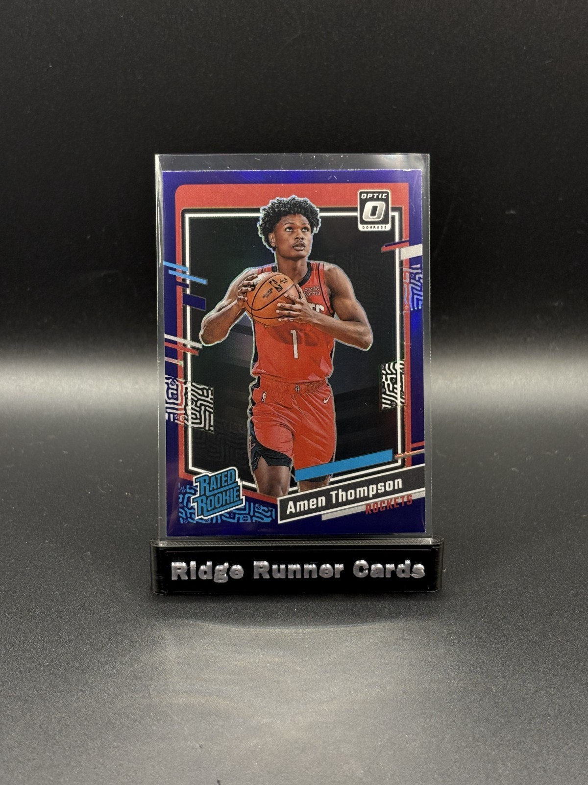 2023-24 Donruss Optic AMEN THOMPSON Rookie Purple Holo Prizm #229 ROCKETS