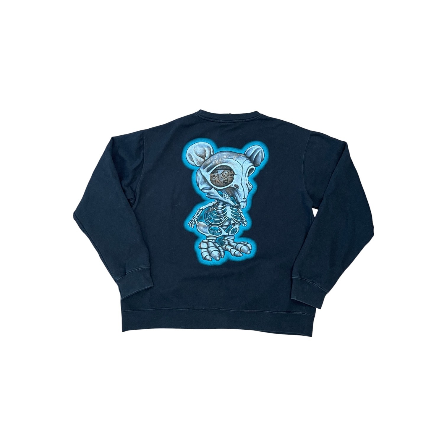 Ron English POPaganda Mouse Mask Murphy Sweatshirt Men's M Graphic Fleece Black image 2