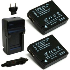 Replacement for Leica BP-DC10 Battery 2-Pack, 1700mAh and Charger
