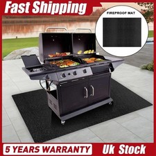 BBQ Fire Resistant Mat Grill Splatter Rug Protection Carpet Fireproof Heat Floor
