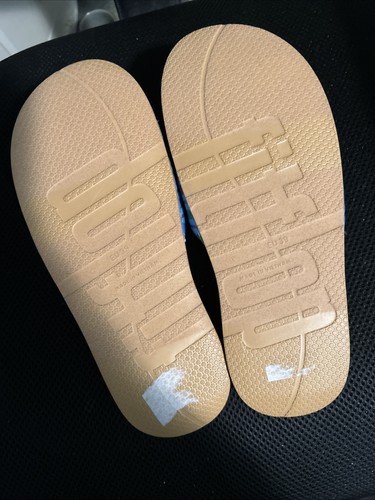 Fitflop x Yinka Ilori Water-Resistant Neoprene Blue Slides Sandals size 8 EU39 - Picture 4 of 4
