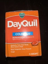 Vicks DayQuil Cold & Flu Multi-Symptom Relief 48 LiquiCaps EXP 01/27
