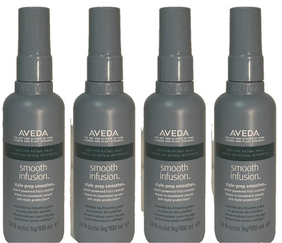 4 Aveda SMOOTH INFUSION STYLE PREP SMOOTHER FRIZZ CONTROL 3.4 oz ea (750)