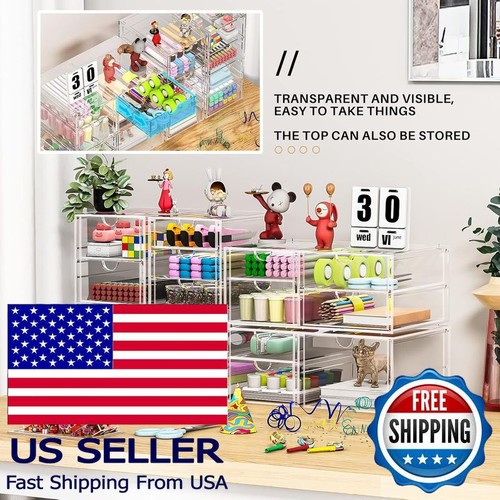 Organizador de Maquillaje con 16 Cajones, Almacenamiento Transparente para Joyería, Suministros de Oficina - Imagen 6 de 8