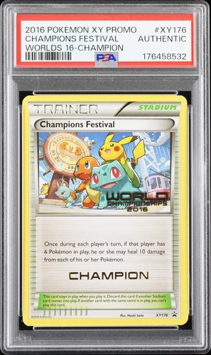 2016 POKEMON XY BLACK STAR PROMO #XY176 CHAMPIONS FESTIVAL PSA AUTHENTIC